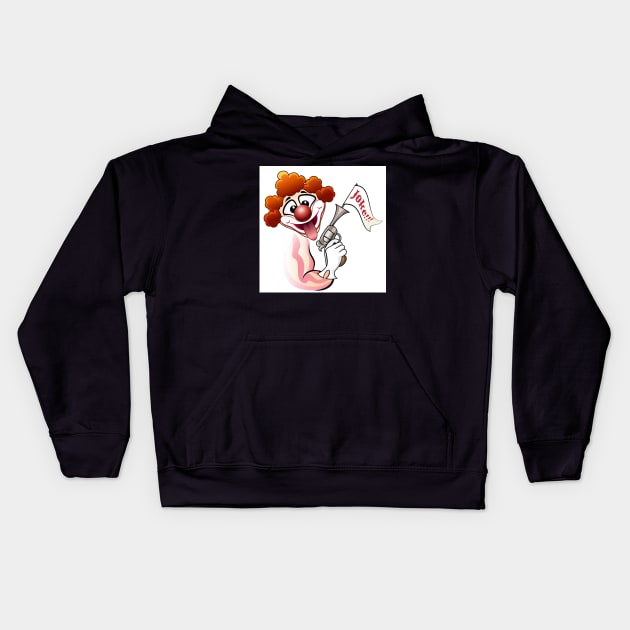 Clown with a gun Kids Hoodie by devaleta